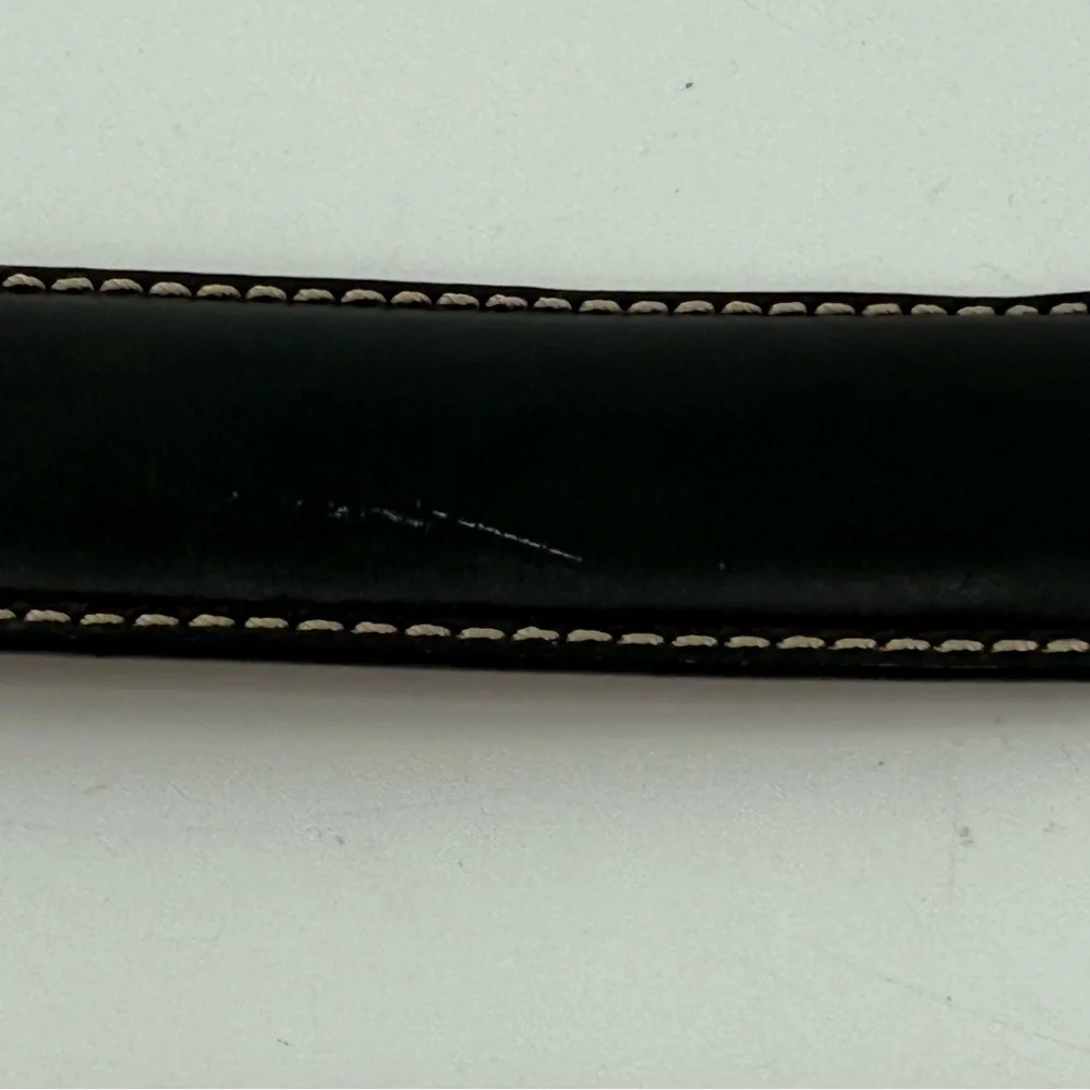 Grant Thomas Black Leather Men’s Contemporary‎ Belt 38